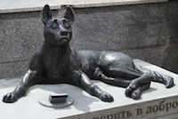 Памятник бездомной собаке